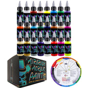 OPHIR Airbrush Acrylic Paint 24/32 Colors Airbrush DIY Paint for Model Shoes Leather Painting Airbrush DIY Pigment TA005(1-24)