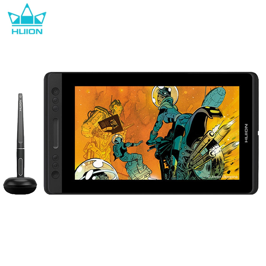 HUION KAMVAS Pro 12 Digital Graphic Tablet Battery-Free Pen Display Drawing Tablet Monitor with Tilt Function AG Glass Touch Bar