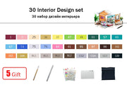 TouchFIVE 30/40/60/80/168 Color Art Markers Set Dual Headed Artist  Sketch Oily Alcohol based markers For Animation Manga