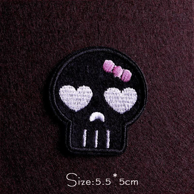 Punk Diy Embroidery Patches For Clothing Iron On Letter Embroidered Patches For Clothes Stripe Stickers For Shirt Jacket Badges