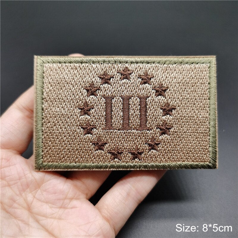 3D Tactical Badge Military Patches for Clothing Blood Type US Army Stripes on Clothes Backpack Applique Spain Flag Embroidered
