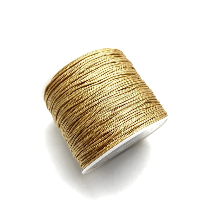 50Yards/Roll 0.8mm Nylon Cord Thread Chinese Knot Macrame Cord Bracelet Braided String DIY Tassels Beading String Thread