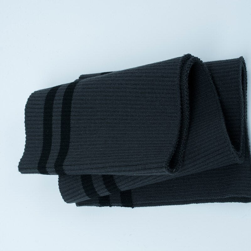 Buulqo 80cm Yarn Dyed Stripes Stretch Cuff DIY Cotton Knitted Fabric For Neckline Hem, Winter Jacket,Clothing Accessories Collar