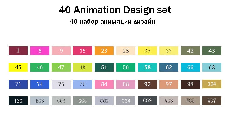 TouchFIVE 30/40/60/80/168 Color Art Markers Set Dual Headed Artist  Sketch Oily Alcohol based markers For Animation Manga