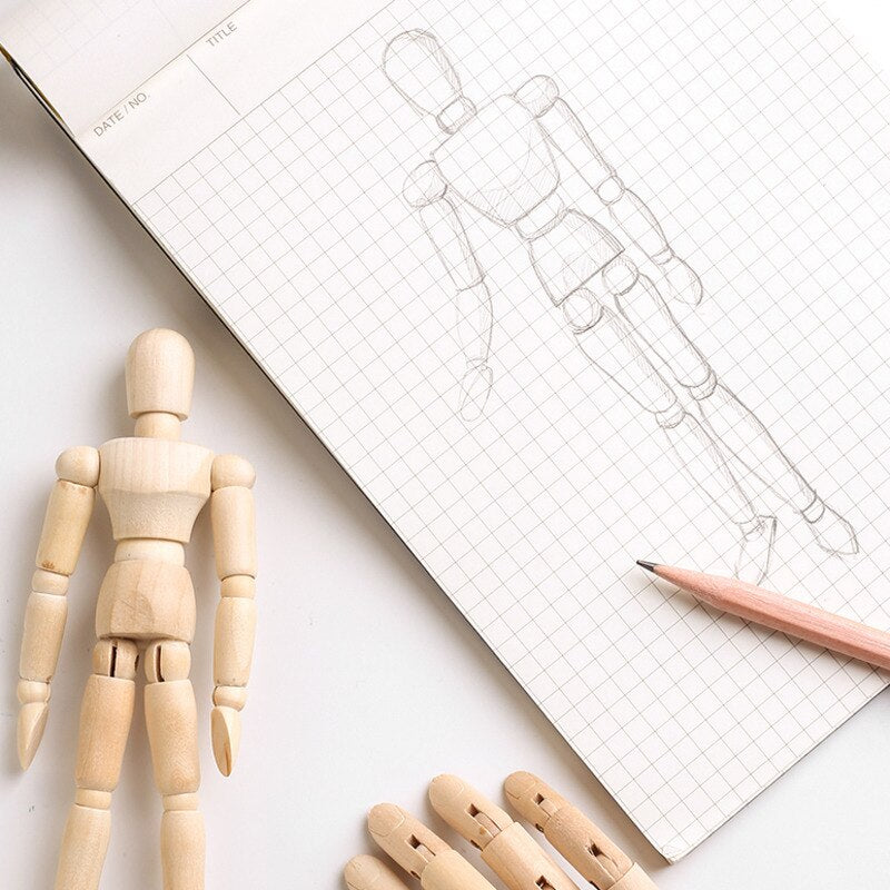 Drawing Sketch Mannequin Model Movable Limbs Wooden Hand Body Action Toys Figures Home Decor Artist Models Jointed Doll Gifts