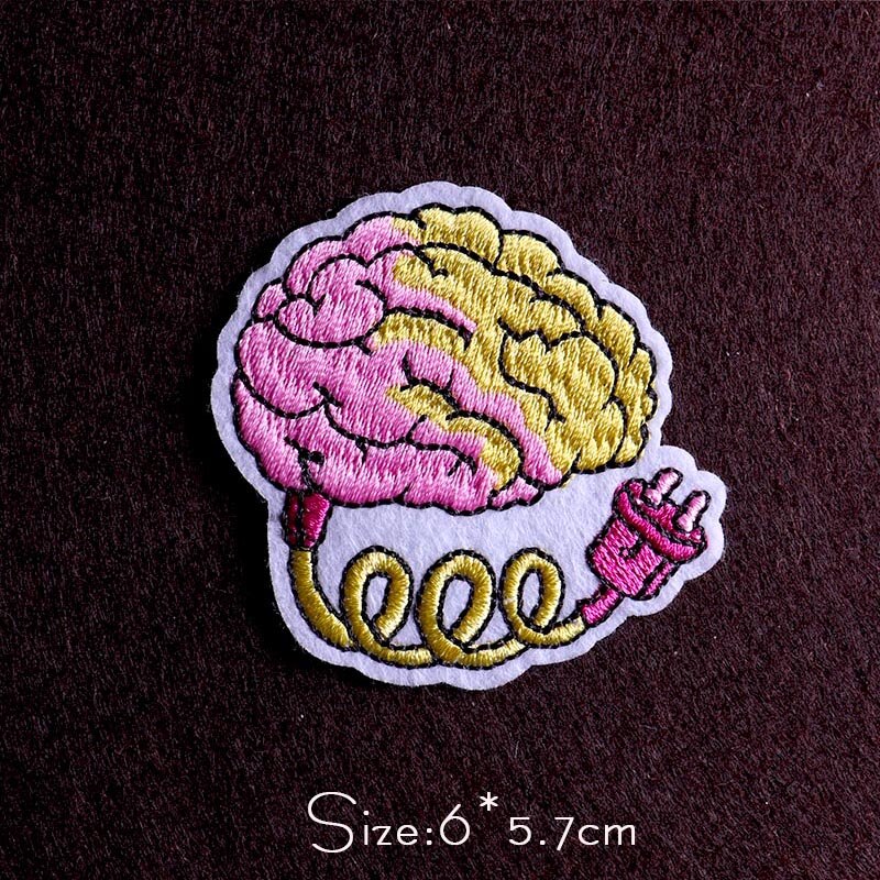 Punk Diy Embroidery Patches For Clothing Iron On Letter Embroidered Patches For Clothes Stripe Stickers For Shirt Jacket Badges