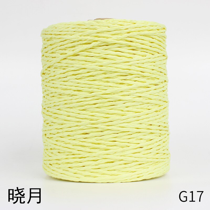 1Roll=280M Natural Raffia Straw Yarn For Summer Hand Knit Crochet Hat HandBag Cushion Baskets Knitting Material Colorful Threads