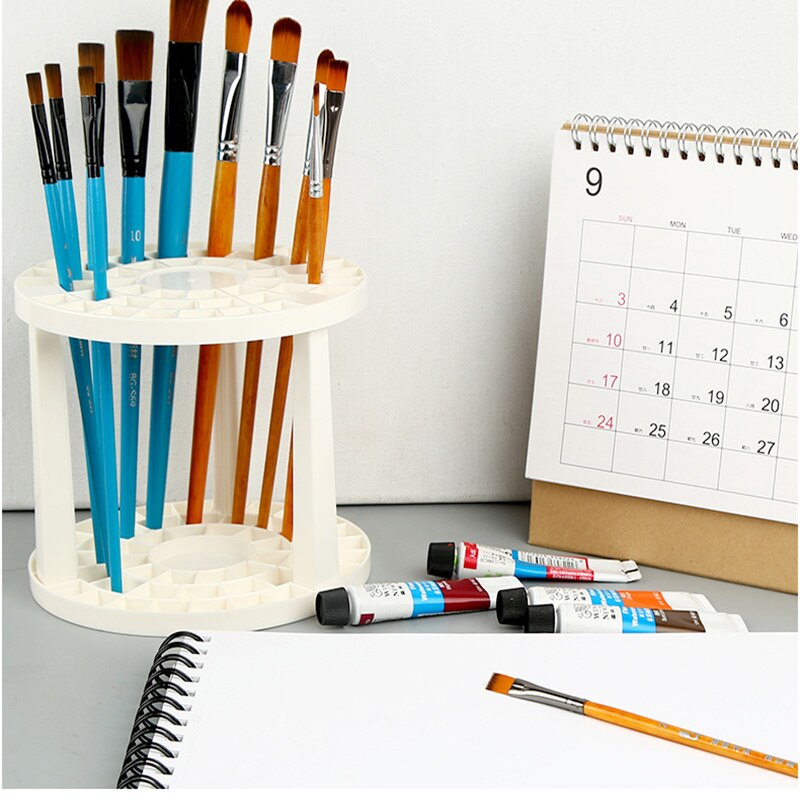 GATYZTORY Painting by number tool Paint Brushes Pen Holder 49 Holes Pen Rack Painting Brush Pen Holder Art Supplies
