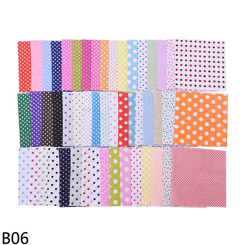 50pcs Squares 10*10cm Colorful Patchwork Cotton Sewing Fabric Quilt Material DIY Home Quarters Handcraft Needlework Fabric