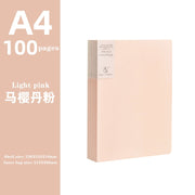 JIANWU A4 Morandi file bag 100 pages Data book Large capacity file folder  portfolio Office stationery