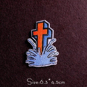 Punk Diy Embroidery Patches For Clothing Iron On Letter Embroidered Patches For Clothes Stripe Stickers For Shirt Jacket Badges