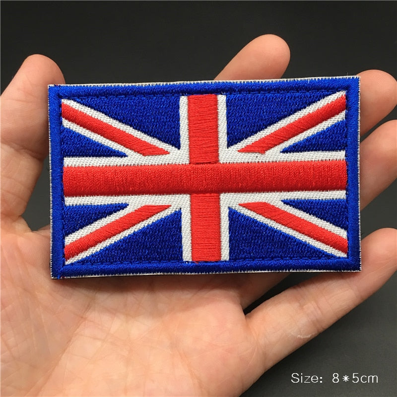 3D Tactical Badge Military Patches for Clothing Blood Type US Army Stripes on Clothes Backpack Applique Spain Flag Embroidered