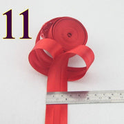 25mm(1&quot;) satin bright ironed single fold polyester bias binding tape table cloth garment quilt craft sewing accessories