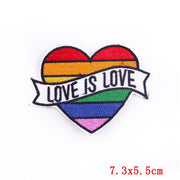 Prajna Hippie Unicorn Patches Embroidered Patches For Clothing DIY Magic Rainbow Stripes Iron On Patches For Kids Cloth Applique