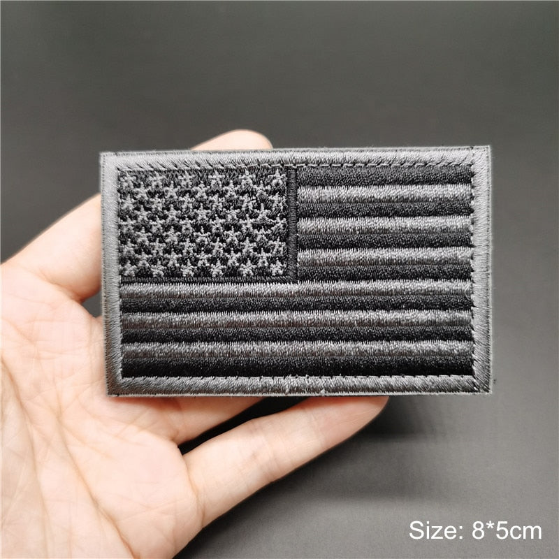 3D Tactical Badge Military Patches for Clothing Blood Type US Army Stripes on Clothes Backpack Applique Spain Flag Embroidered