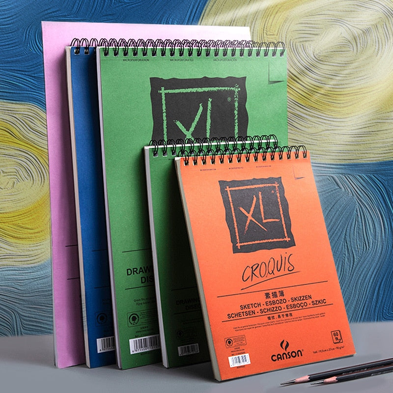 CANSON XL Series Creative Painting Book 16K/8K/A4/A3 Sketch/Marker/Acrylic/Watercolor/Pencil/Toner Stick Book Kraft Paper Book