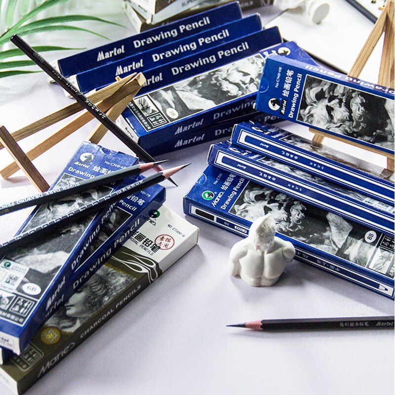 Maries Black Sketch Pencil for Drawing Painting HB 2H B 2B 3B 4B 5B 6B 7B 8B 10B 12B 14B Standard Pencil Stationery Art Supplies