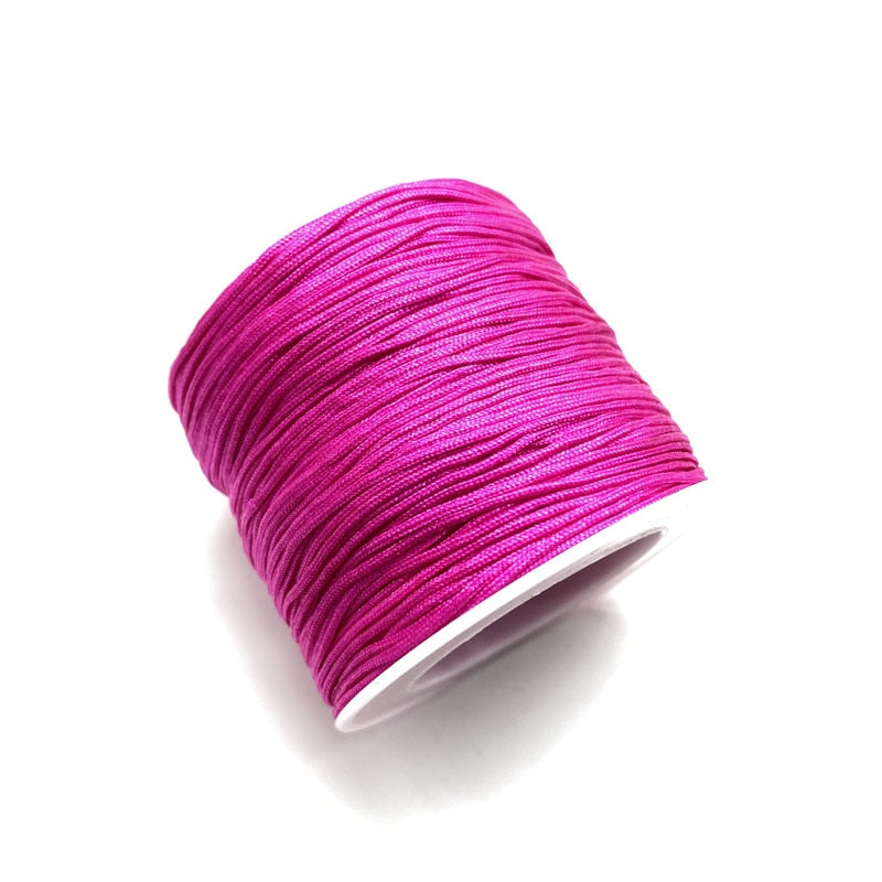 50Yards/Roll 0.8mm Nylon Cord Thread Chinese Knot Macrame Cord Bracelet Braided String DIY Tassels Beading String Thread