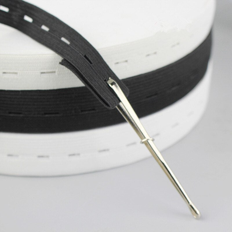 4 Pieces Bodkin Wear Elastic Threader Belt Ribbon Weaving Tools Stainless Steel Threaders
