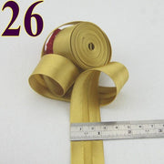 25mm(1&quot;) satin bright ironed single fold polyester bias binding tape table cloth garment quilt craft sewing accessories