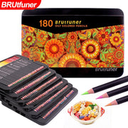 Brutfuner 72/120/180/260 Square Barrels Colored Pencils for Adult Artists for Coloring Books Drawing Sketching Artist Students