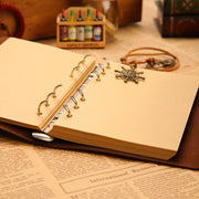 Retro Spiral Notebook Diary Notepad Vintage Pirate Anchors PU Leather Note Book Replaceable Stationery Gift Traveler Journal