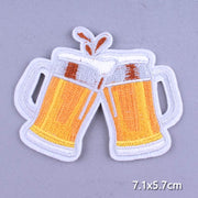 Japan Anime Cartoon Patches On Clothes Skull Heart Iron on Embroidered Patches For Clothing DIY Hippie Stripe Applique Badge diy