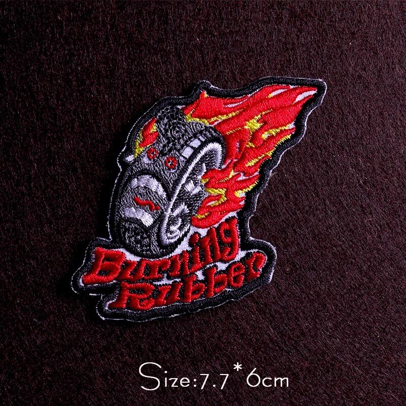 Punk Diy Embroidery Patches For Clothing Iron On Letter Embroidered Patches For Clothes Stripe Stickers For Shirt Jacket Badges