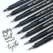 Calligraphy Hand Lettering Pens, Pigment Liner Micron Pen Set , 8 Size Caligraphy Brush Pens Art Supplies for Sketching Drawing