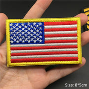 3D Tactical Badge Military Patches for Clothing Blood Type US Army Stripes on Clothes Backpack Applique Spain Flag Embroidered