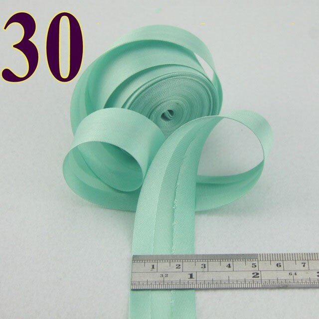 25mm(1&quot;) satin bright ironed single fold polyester bias binding tape table cloth garment quilt craft sewing accessories