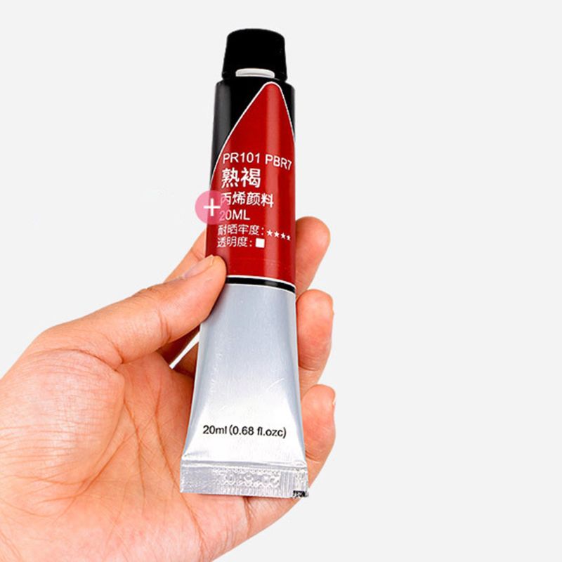 12/24 Colors Professional Acrylic Paint 20ml Drawing Painting Pigment Hand-painted for Kids DIY Artist