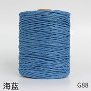 1Roll=280M Natural Raffia Straw Yarn For Summer Hand Knit Crochet Hat HandBag Cushion Baskets Knitting Material Colorful Threads