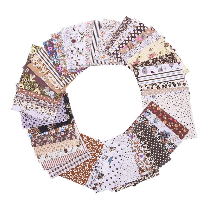 50pcs Squares 10*10cm Colorful Patchwork Cotton Sewing Fabric Quilt Material DIY Home Quarters Handcraft Needlework Fabric