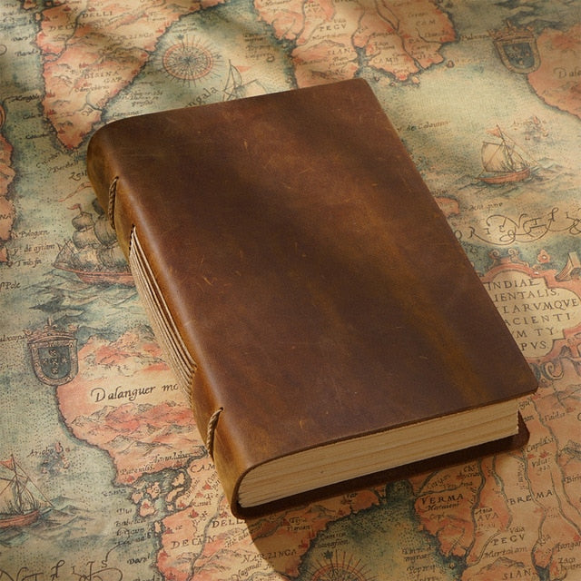 High quality vintage Handmade notebook Original Sketch organizer Retro Leather Notepad environmental paper Creative Notebook