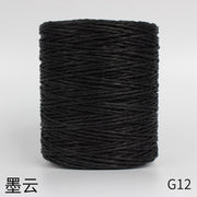 1Roll=280M Natural Raffia Straw Yarn For Summer Hand Knit Crochet Hat HandBag Cushion Baskets Knitting Material Colorful Threads