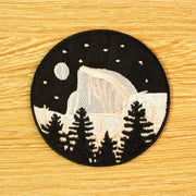 DIY Mountain Trave Embroidered Patches For Clothing Applique Iron on Patches On Clothes Space Patch Traveler Badges Stripes