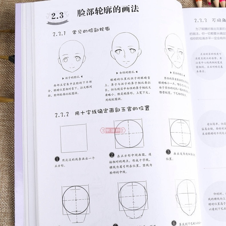 Drawing Book Manga Sketch Tutorial Comics Art Books Introduction for Kids Adults Line Drawing Basic Tutorial