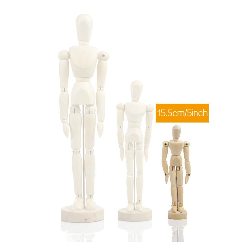 Drawing Sketch Mannequin Model Movable Limbs Wooden Hand Body Action Toys Figures Home Decor Artist Models Jointed Doll Gifts