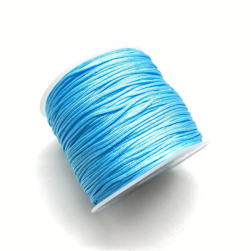 50Yards/Roll 0.8mm Nylon Cord Thread Chinese Knot Macrame Cord Bracelet Braided String DIY Tassels Beading String Thread