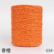 1Roll=280M Natural Raffia Straw Yarn For Summer Hand Knit Crochet Hat HandBag Cushion Baskets Knitting Material Colorful Threads