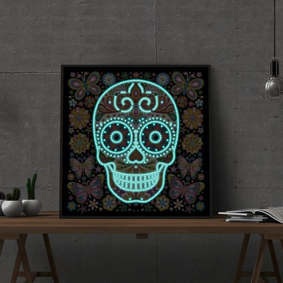 DIY Luminous Special shaped Diamond Painting Skull 5D Crystal Lighting Diamond Embroidery Cross-Stitch Kit Home Decor Gift
