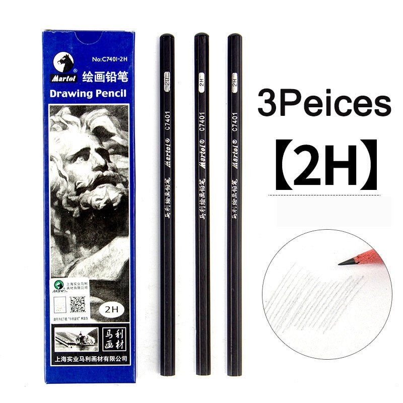 Maries Black Sketch Pencil for Drawing Painting HB 2H B 2B 3B 4B 5B 6B 7B 8B 10B 12B 14B Standard Pencil Stationery Art Supplies