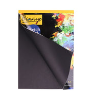 A4/A5 Black Sketch Book Diary for Drawing Painting Graffiti Soft Cover Black Paper Notebook Office School Supplies G
