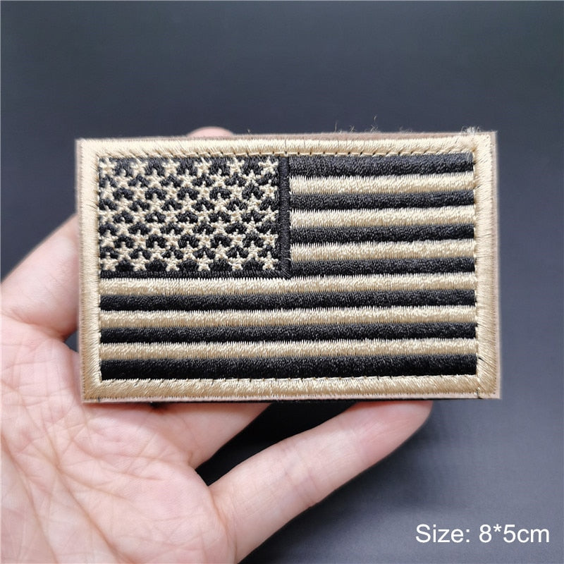 3D Tactical Badge Military Patches for Clothing Blood Type US Army Stripes on Clothes Backpack Applique Spain Flag Embroidered