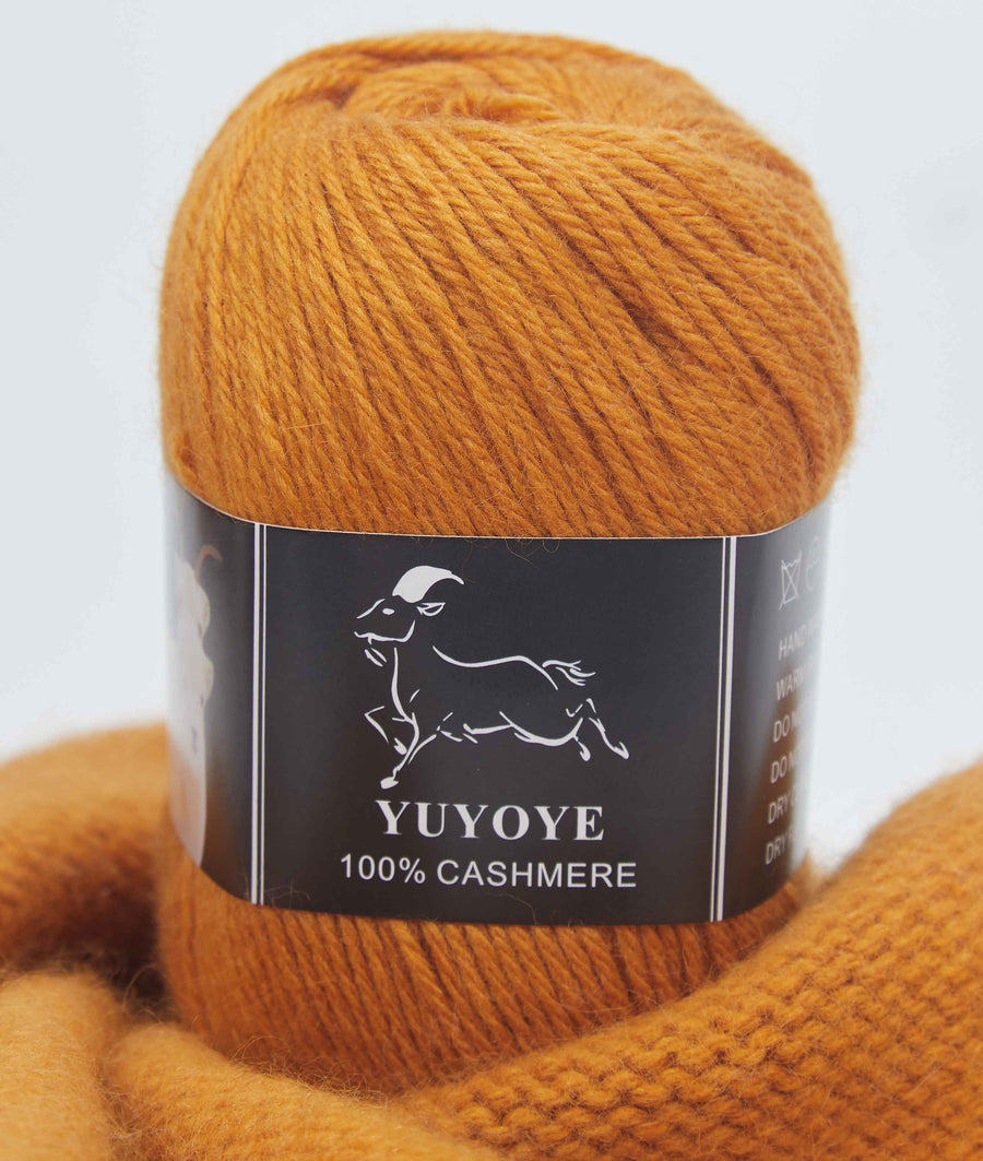 YUYOYE 100% Cashmere Yarn Hand-Knitting Wool Yarn 4-Ply Luxury Warm Yarn Crochet Soft Thread DIY Handcraft Handmade Wool Line