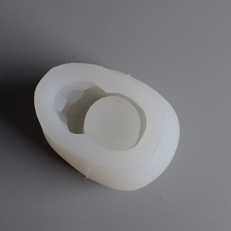Silicone Mold for Concrete Succulent Planter Pot Cement Mould 3D Geometric Skull Mini Candle Vessels Form Home Decor Tool