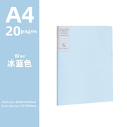 JIANWU A4 Morandi file bag 100 pages Data book Large capacity file folder  portfolio Office stationery