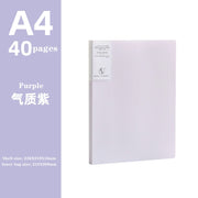 JIANWU A4 Morandi file bag 100 pages Data book Large capacity file folder  portfolio Office stationery
