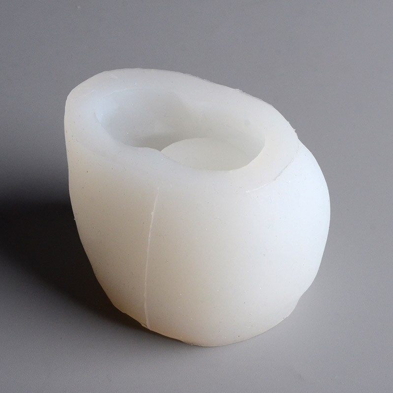 Silicone Mold for Concrete Succulent Planter Pot Cement Mould 3D Geometric Skull Mini Candle Vessels Form Home Decor Tool